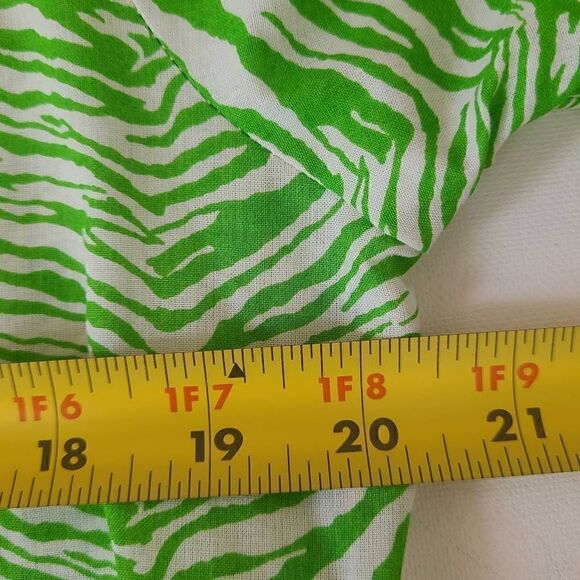 Barbara Gerwit Womens Tunic Blouse Embellished Beads Long Sleeve Green Medium - Picture 10 of 13